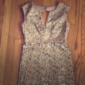 BCBG gold kaya dress